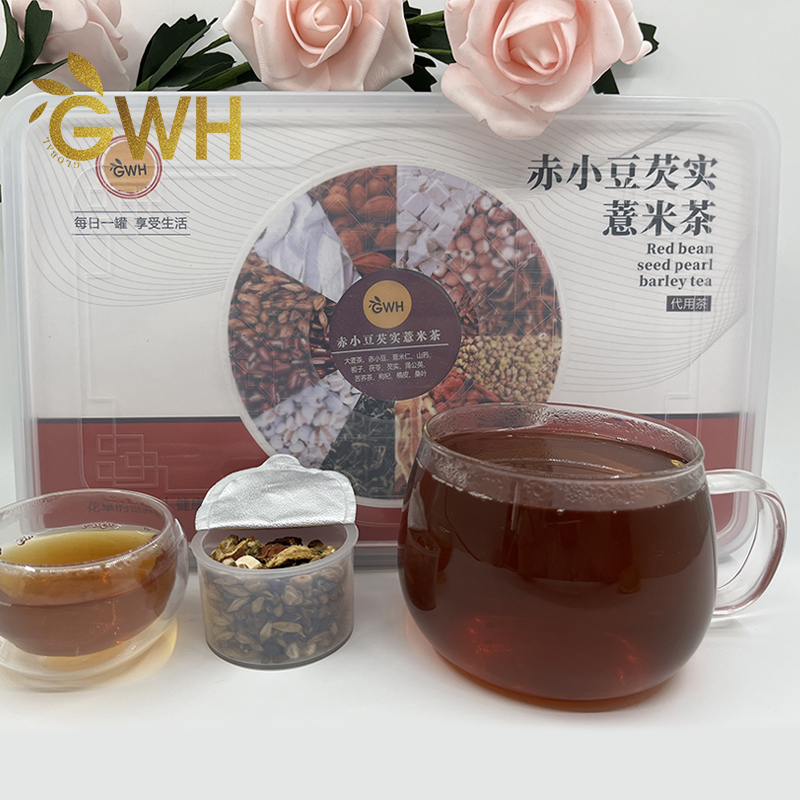 Red bean and seed of Pearl barley tea